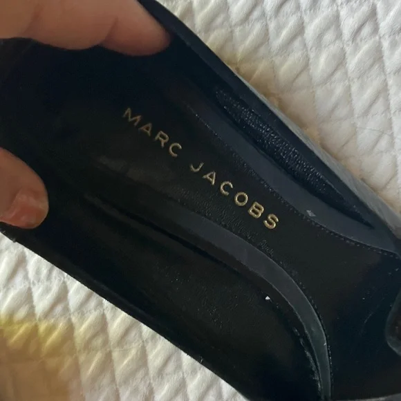 Marc Jacobs Black Loafers with Gold Accent - Picture 2 of 8